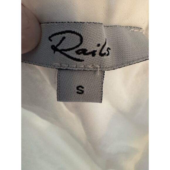 Rails Women's Dress Selani One Shoulder Cotton Size small White MSRP $238.00 - Picture 4 of 5